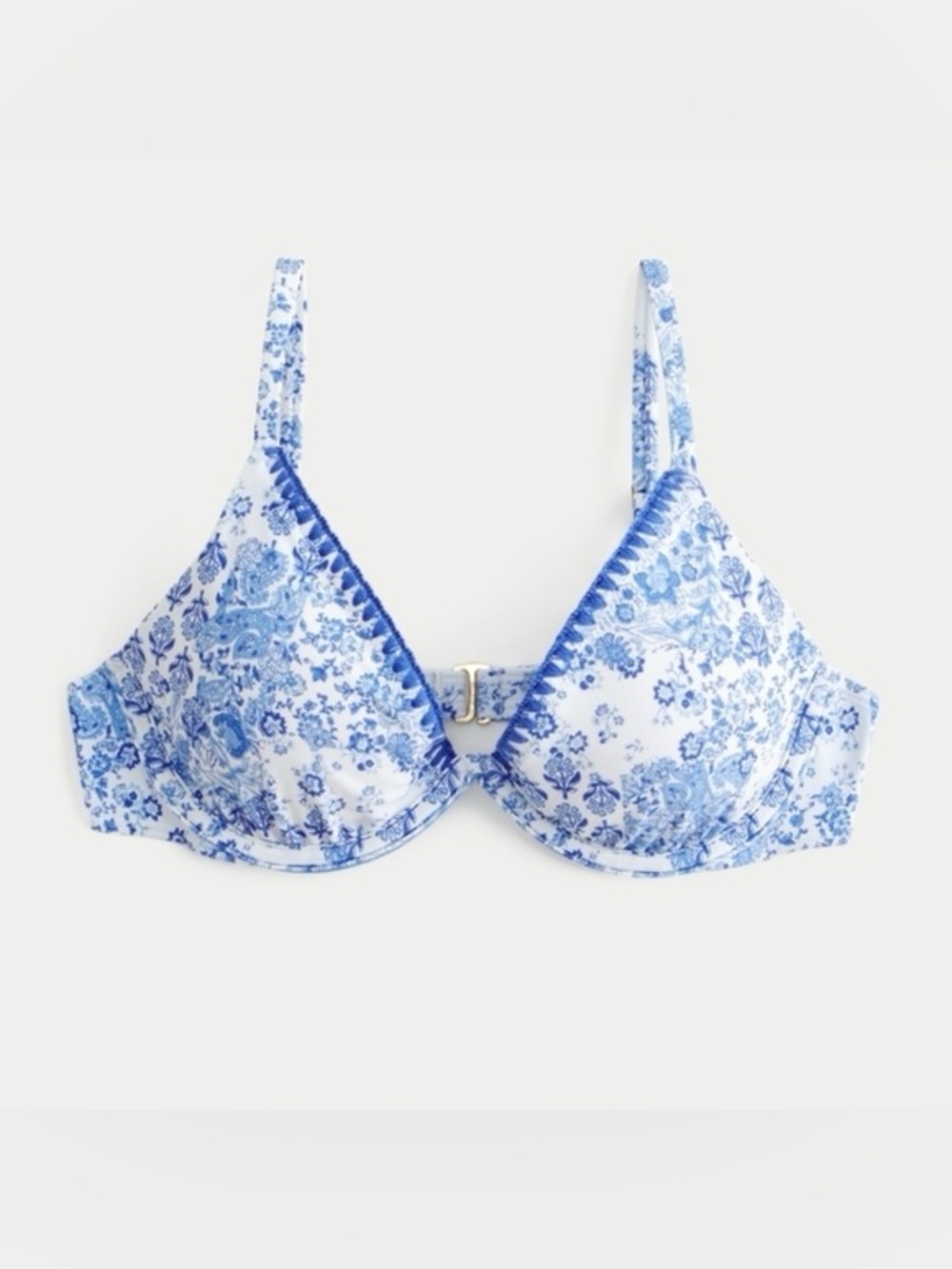 Hollister Embroidered Stitch Plunge Underwire Bikini Top